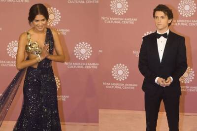 Zendaya Greets Paps With Namaste in Stunning Saree at NMACC Gala; Tom Holland Looks Suave in Tuxedo