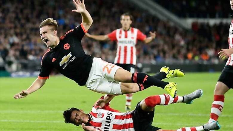 PSV's Hector Moreno offers best wishes after breaking Luke Shaw's leg