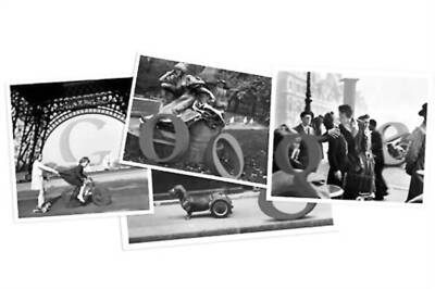 Robert Doisneau's birth centenary Google doodle