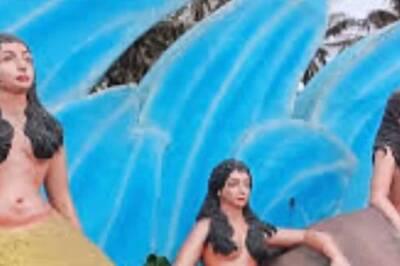 On Visakhapatnam's Ramakrishna Beach, Statues Of Seven Mermaids Major Tourist Attraction