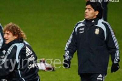 Maradona's soccer clinic at Mohun Bagan ground
