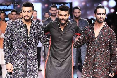 LFW, Day 4: Arjun, Shahid Kapoor turn showstopper for Kunal Rawal