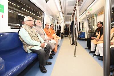 PM Narendra Modi Launches Delhi Metro's Magenta Line, Takes Ride With Yogi Adityanath