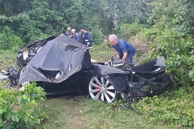 Tesla Model S Falls Off Cliff, Rolls 100 Feet Down; Driver Escapes With a Minor Bruise