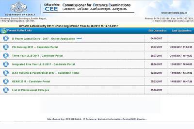 KEAM 2017: B.Pharm - Lateral Entry 2017 Application Process Begins at cee.kerala.gov.in; Last Date Oct 11th