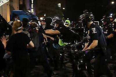 Protesters Scuffle With Police In Charlotte Ahead Of Republican Convention