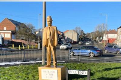 Penis-headed Statue of Vladimir Putin Erected, Egged in UK Village