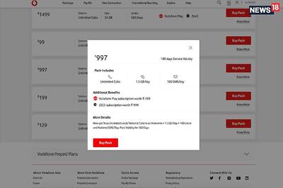 Vodafone Idea has a new Rs 997 Prepaid Recharge With Long Term Validity
