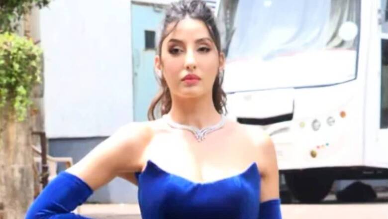 Nora Fatehi Sets Internet On Fire in Strapless Royal Blue Gown With Thigh High Slit; Fans Call Her 'Queen'
