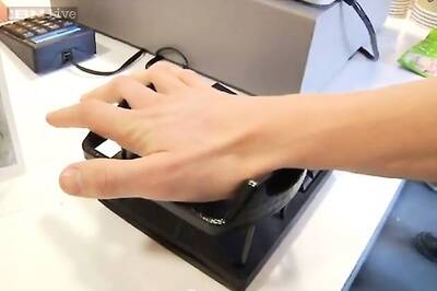 A new device that lets you make payments by swiping your hand