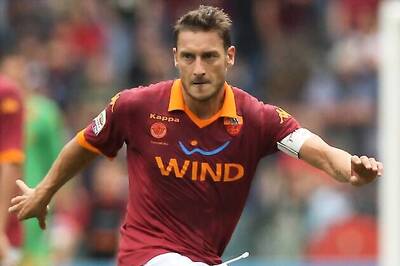Totti's 217th goal makes him third in all time Serie A list