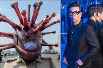 Karan Johar Wants 'Corona Helmet', Shares Pic of Cop Wearing One