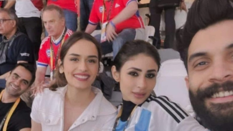 Mouni Roy, Suraj Nambiar Cheer for Argentina With Rumoured Couple Manushi Chhillar and Nikhil Kamath