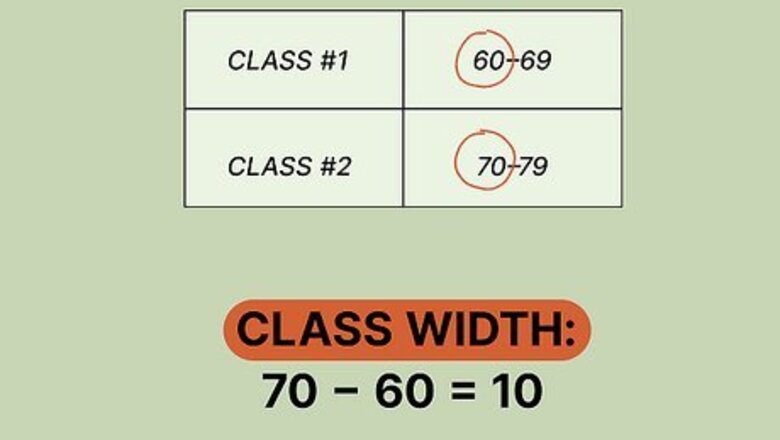 Finding Class Width for a Frequency Distribution Table