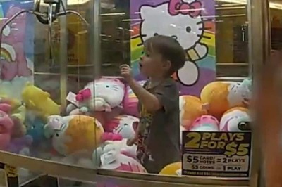 Watch | Three-Yr-Old Gets Stuck Inside Hello Kitty Claw Machine, Cops Rush to Rescue Adventurous Toddler