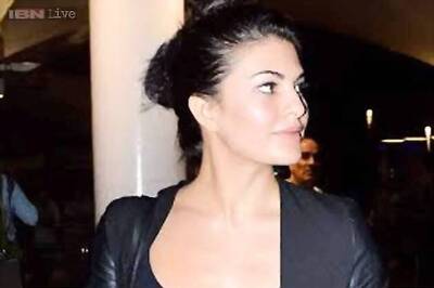 Bollywood fashion watch: Jacqueline Fernandez 'owns' the dotted jeans, boots, jacket look