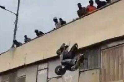 Video: Crowds, Miffed With Stunt Performers, Toss Two Scooters Off Bengaluru Flyover