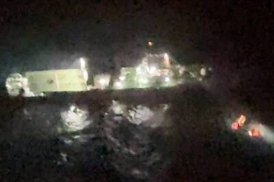 Indian Coast Guard Rescues 11 From Sinking Ship On Way To Port Blair In Swift Night Operation | Watch
