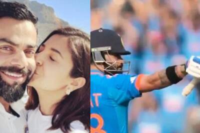 Anushka Gets Teary-Eyed As Virat Kohli Hits 50th ODI Century in Ind vs NZ World Cup Semi-Final | Watch