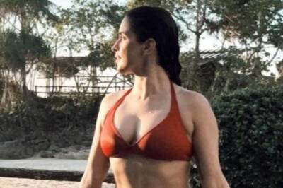 Sexy! Sanya Malhotra Slips Into A Bikini For A Sunset Dip In A Swimming Pool; Hot Photo Goes Viral