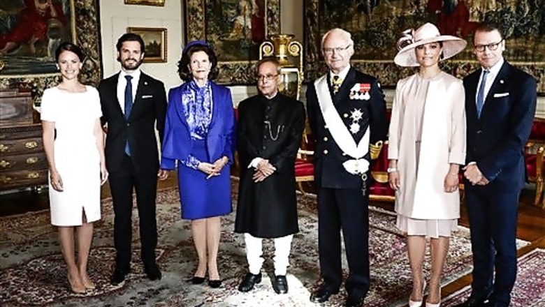 Swedish Royal family gets taste of India as President Pranab Mukherjee hosts lunch