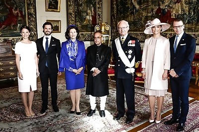 Swedish Royal family gets taste of India as President Pranab Mukherjee hosts lunch