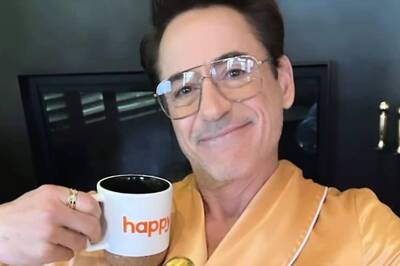 Nothing, Just Robert Downey Jr In A 'Happy' Photo With His Oscars