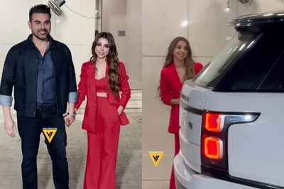Arbaaz Khan's Wife Sshura Khan Hides Behind Car; Blushes As Paps Call Her 'Bhabhi', Sing Happy Birthday
