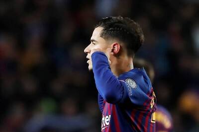 Philippe Coutinho Gestures Towards Barcelona Fans After Stunning Goal vs Manchester United