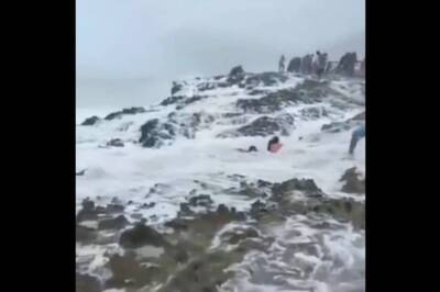 WATCH | Maharashtra Man, Two Children Swept Away by Strong Waves at Oman Beach