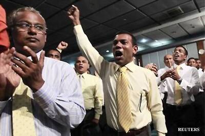 Nasheed remains in Indian mission for seventh day