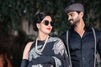 In Pics: Actress Neha Gowda Flaunts Baby Bump In Retro-style Black Saree