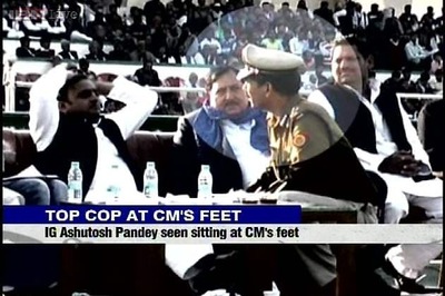 UP Police IG seen 'sitting' at Akhilesh Yadav's feet at Saifai event