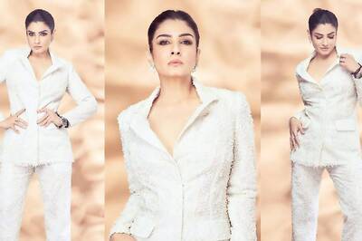 Raveena Tandon Exudes Boss Lady Aura in an Exquisite All-White Pantsuit