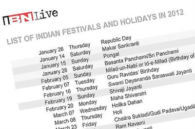 Download: Calendar 2012 with holidays and Indian festivals