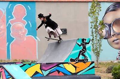 Bolivian Women Skateboard In Aymara Garb To Showcase Culture