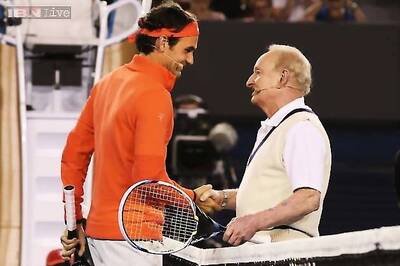 Federer rallies with Laver in rare Australian Open warmup