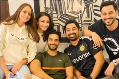 Soha Ali Khan, Kunal Kemmu, Rannvijay Sinha Visit Angad Bedi in Hospital as He Recovers from Surgery