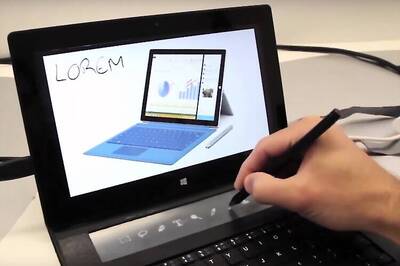 Microsoft clever keyboard design can make your tablet's screen bigger