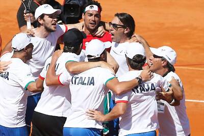 Italians Check in Ahead of Davis Cup Qualifiers