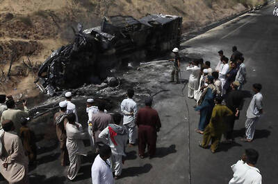 Truck Hits Bus Carrying Wedding Party, Killing 15 Pakistanis