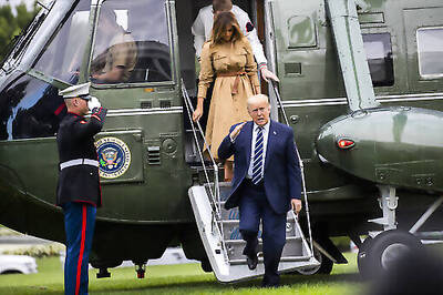 The Latest: Trump heads to Midwest as Dems open convention