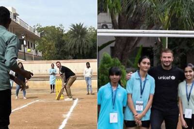 'Legend Of Football' David Beckham Playing Gully Cricket In Mumbai - See Photos