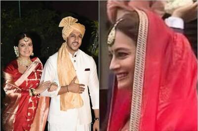 In Pics: Dia Mirza Makes a Stunning Bride in Red Saree as She Poses with Hubby Vaibhav Rekhi