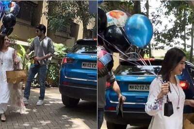 Sara Ali Khan, Ibrahim Spotted With Cake And Balloons To Wish Father Saif Ali Khan On His Birthday; Watch