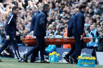 Manchester City's David Silva taken to hospital with cheek injury