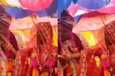 Desi Bride Slaps Groom On Stage After He Forced Her to Eat Laddoo During Varmala Ceremony