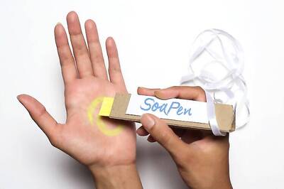 SoaPen: This low-tech wearable is a soap crayon that encourages kids to wash their hands
