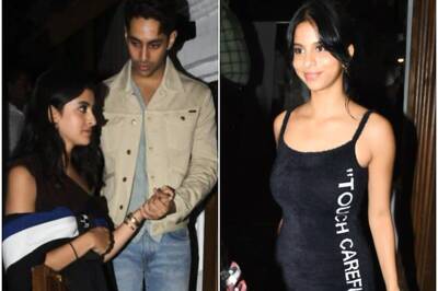 Suhana Khan Blushes As She Parties With Rumoured BF Agastya Nanda at SRK's Friend's Party