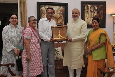 PM Modi hands over Bangladesh Liberation War Honour to Vajpayee